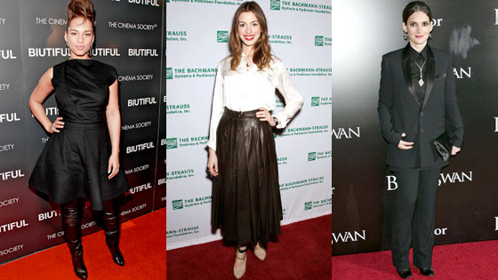 Alicia Keys, Anne Hathaway, Winona Ryder Alicia Keys, Anne Hathaway, Winona Ryder